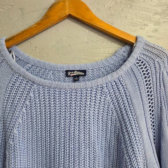 Freshman Woman's Light Blue Knit Sweater Size Large - Picture 4 of 8